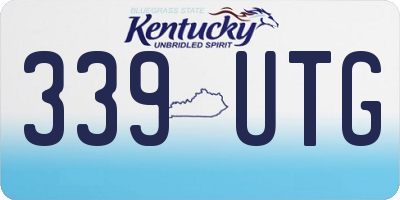 KY license plate 339UTG
