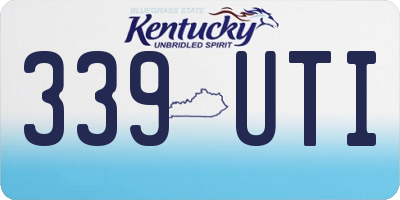KY license plate 339UTI