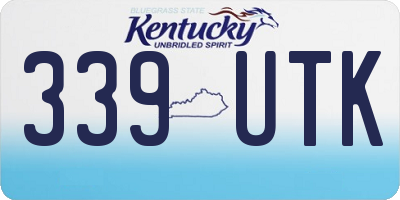 KY license plate 339UTK