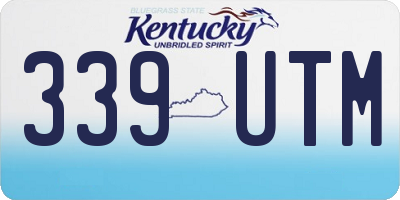 KY license plate 339UTM