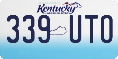 KY license plate 339UTO