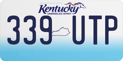 KY license plate 339UTP