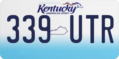 KY license plate 339UTR