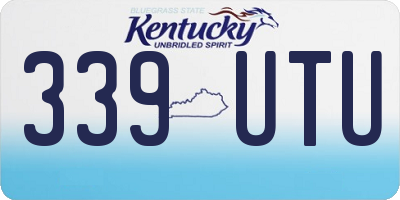 KY license plate 339UTU