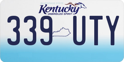 KY license plate 339UTY