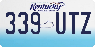 KY license plate 339UTZ