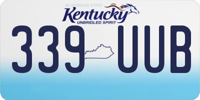 KY license plate 339UUB