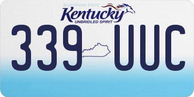 KY license plate 339UUC