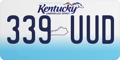 KY license plate 339UUD