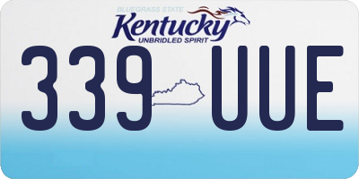 KY license plate 339UUE
