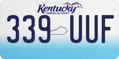 KY license plate 339UUF