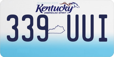 KY license plate 339UUI