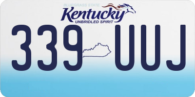 KY license plate 339UUJ