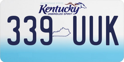 KY license plate 339UUK