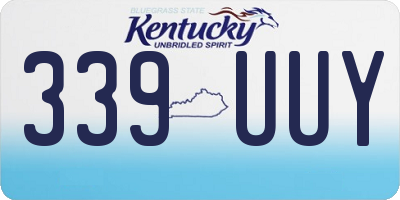 KY license plate 339UUY