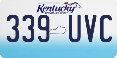 KY license plate 339UVC