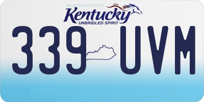 KY license plate 339UVM