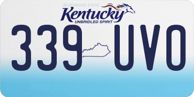 KY license plate 339UVO