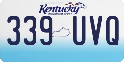 KY license plate 339UVQ