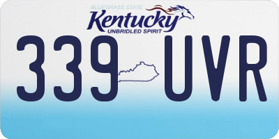 KY license plate 339UVR