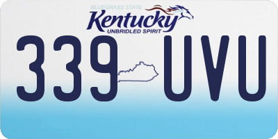 KY license plate 339UVU