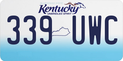 KY license plate 339UWC