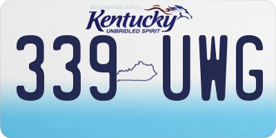 KY license plate 339UWG