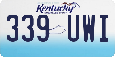 KY license plate 339UWI