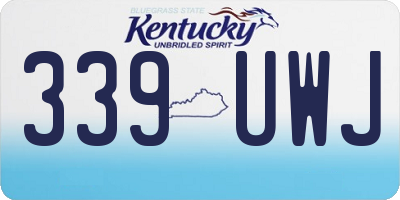 KY license plate 339UWJ