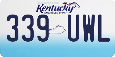 KY license plate 339UWL