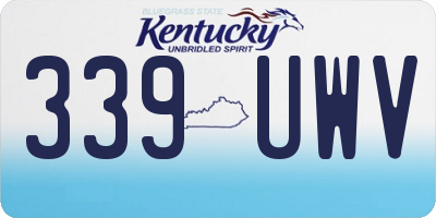 KY license plate 339UWV