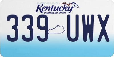 KY license plate 339UWX