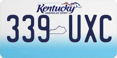 KY license plate 339UXC