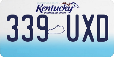 KY license plate 339UXD