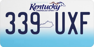 KY license plate 339UXF