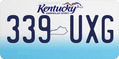 KY license plate 339UXG