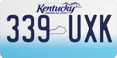 KY license plate 339UXK