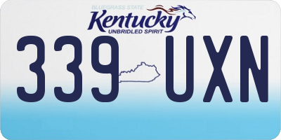 KY license plate 339UXN