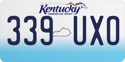 KY license plate 339UXO
