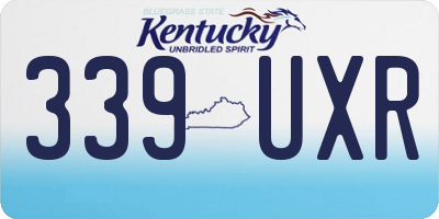 KY license plate 339UXR