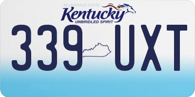 KY license plate 339UXT
