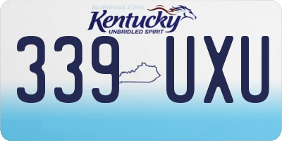 KY license plate 339UXU