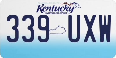 KY license plate 339UXW