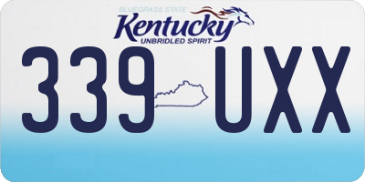 KY license plate 339UXX