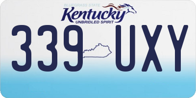 KY license plate 339UXY