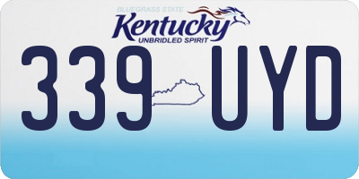 KY license plate 339UYD