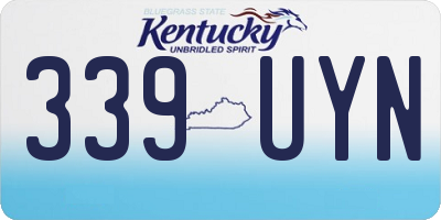 KY license plate 339UYN