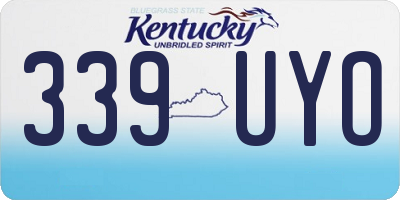 KY license plate 339UYO