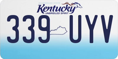 KY license plate 339UYV