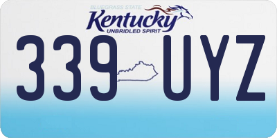 KY license plate 339UYZ